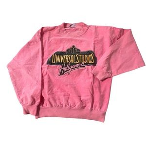 Vintage 1990s hot pink universal studios wide sleeve top cotton